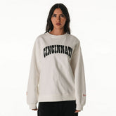 Cincinnati Bengals The Wild Collective Women's Rock Crystal Oversized Crewneck Sweatshirt - White outlet