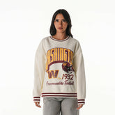 Washington Commanders The Wild Collective Women's Oversized Vintage French Terry Sweatshirt - Cream online