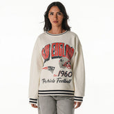 New England Patriots The Wild Collective Women's Oversized Vintage French Terry Sweatshirt - Cream online