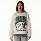 Philadelphia Eagles The Wild Collective Women's Oversized Vintage French Terry Sweatshirt - Cream sale