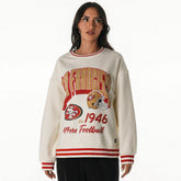 San Francisco 49ers The Wild Collective Women's Oversized Vintage French Terry Sweatshirt - Cream on sale