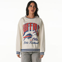 Buffalo Bills The Wild Collective Women's Oversized Vintage French Terry Sweatshirt - Cream discount