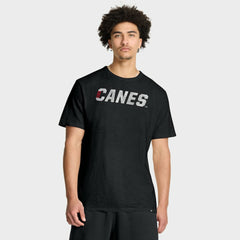 Carolina Hurricanes Fanatics Play Distressed Wordmark Stadium Slub T-Shirt - Black T-shirts