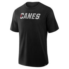 Carolina Hurricanes Fanatics Play Distressed Wordmark Stadium Slub T-Shirt - Black T-shirts