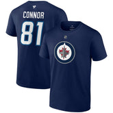 Kyle Connor Winnipeg Jets Fanatics Authentic Stack Name & Number T-Shirt - Navy T-shirts