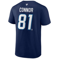 Kyle Connor Winnipeg Jets Fanatics Authentic Stack Name & Number T-Shirt - Navy T-shirts