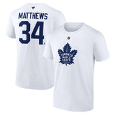Auston Matthews Toronto Maple Leafs Fanatics Authentic Stack Name & Number T-Shirt - White T-shirts
