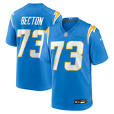 Mekhi Becton Los Angeles Chargers Team Game Jersey - Powder Blue online