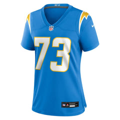 Mekhi Becton Los Angeles Chargers Women's Team Game Jersey - Powder Blue discount