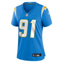 Da'Shawn Hand Los Angeles Chargers Women's Team Game Jersey - Powder Blue on sale