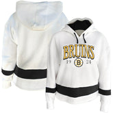 Boston Bruins Profile Women's Plus Size Hoodie - White Hoodies