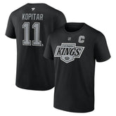 Anze Kopitar Los Angeles Kings Fanatics Authentic Stack Name & Number T-Shirt - Black T-shirts