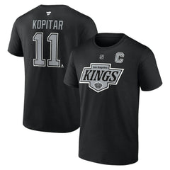 Anze Kopitar Los Angeles Kings Fanatics Authentic Stack Name & Number T-Shirt - Black T-shirts