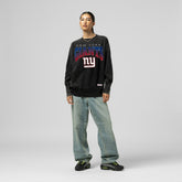 New York Giants Women's Delineate Mineral Wash Crewneck Sweatshirt - Black outlet