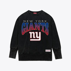 New York Giants Women's Delineate Mineral Wash Crewneck Sweatshirt - Black outlet