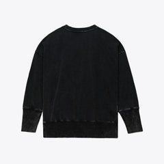 San Francisco 49ers Women's Delineate Mineral Wash Crewneck Sweatshirt - Black on sale