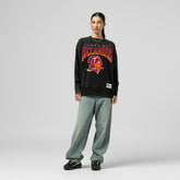 Tampa Bay Buccaneers Women's Delineate Mineral Wash Crewneck Sweatshirt - Black cheap