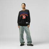 Denver Broncos Women's Delineate Mineral Wash Crewneck Sweatshirt - Black online