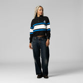 Detroit Lions Women's Cropped Long Sleeve Rugby Polo - Black on sale