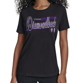 Arizona Diamondbacks Starter Women's Groovy Script Team Fitted T-Shirt Black
