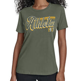 Athletics Starter Women's Groovy Script Team Fitted T-Shirt Green