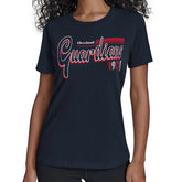 Cleveland Guardians Starter Women's Groovy Script Team Fitted T-Shirt Navy