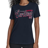 St. Louis Cardinals Starter Women's Groovy Script Team Fitted T-Shirt Navy