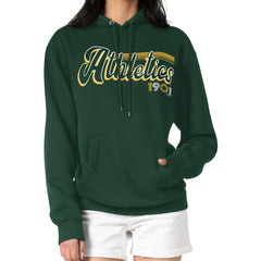 Athletics Starter Women's Groovy Script Team Fleece Pullover Hoodie Green