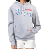 Los Angeles Dodgers Starter Women's Groovy Script Team Fleece Pullover Hoodie Gray