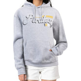 Pittsburgh Pirates Starter Women's Groovy Script Team Fleece Pullover Hoodie Gray