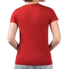 Washington Nationals G-III 4Her by Carl Banks Women's Super-Slim Fit Lightweight Pinstripe Circle V-Neck T-Shirt Red