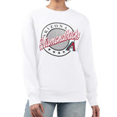 Arizona Diamondbacks G-III 4Her by Carl Banks Women's Pinstripe Circle Team Fleece Pullover Sweatshirt White