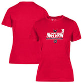 Alexander Ovechkin Washington Capitals Levelwear Women's NHL All-Time Leading Goal Scorer Milestone Name & Number Maddox T-Shirt - Red T-shirts