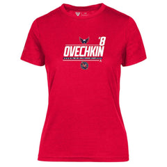 Alexander Ovechkin Washington Capitals Levelwear Women's NHL All-Time Leading Goal Scorer Milestone Name & Number Maddox T-Shirt - Red T-shirts