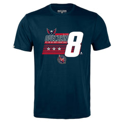 Alexander Ovechkin Washington Capitals Levelwear NHL All-Time Leading Goal Scorer Milestone Stripes Name & Number Richmond T-Shirt - Navy T-shirts