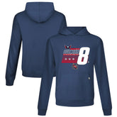 Alexander Ovechkin Washington Capitals Levelwear NHL All-Time Leading Goal Scorer Milestone Stripes Name & Number Relay Pullover Hoodie - Navy Hoodies