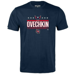 Alexander Ovechkin Washington Capitals Levelwear Youth NHL All-Time Leading Goal Scorer Milestone Stars Name & Number Little Richmond T-Shirt - Navy T-shirts