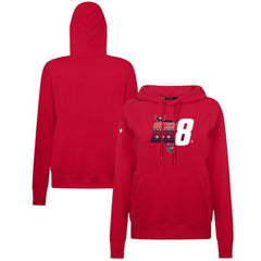 Alexander Ovechkin Washington Capitals Levelwear Women's NHL All-Time Leading Goal Scorer Milestone Stripes Name & Number Adorn Pullover Hoodie - Red Hoodies