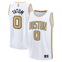 Jayson Tatum Boston Celtics 2025/26 City Edition Fast Break Jersey - White sale