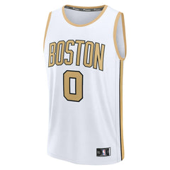 Jayson Tatum Boston Celtics Youth 2025/26 City Edition Fast Break Jersey - White on sale