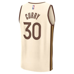 Stephen Curry Golden State Warriors Youth 2025/26 City Edition Fast Break Jersey sale - Tan for sale