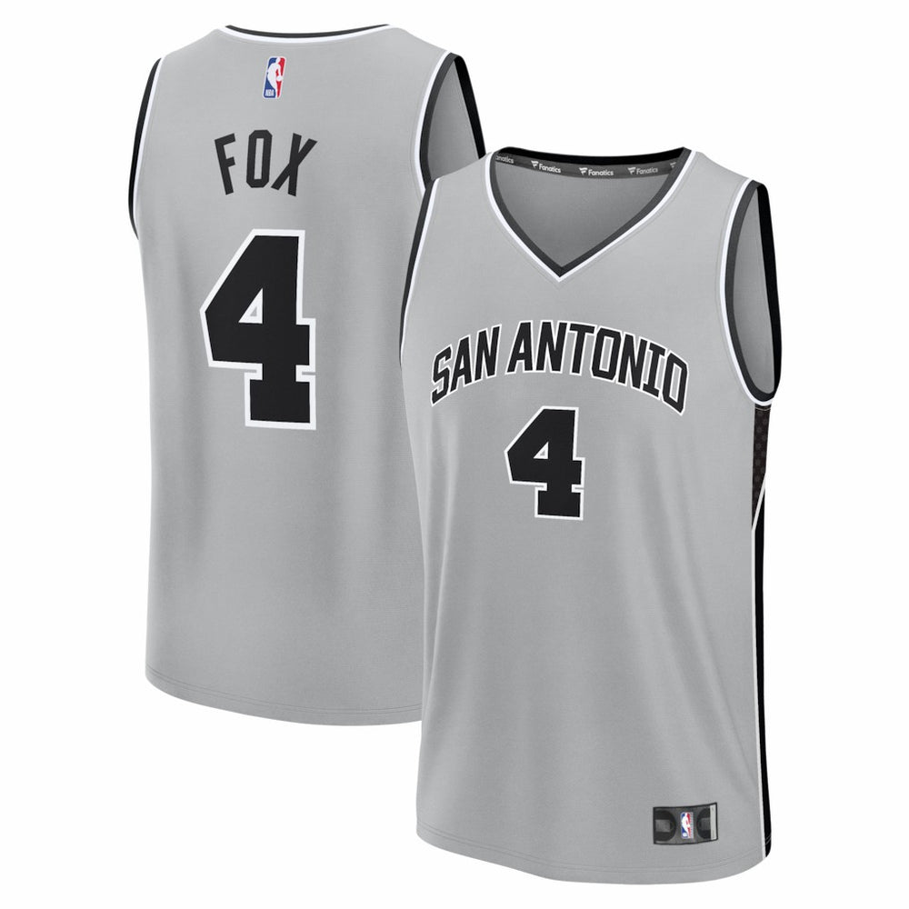 De'Aaron Fox San Antonio Spurs Fast Break Jersey - Statement Edition - Silver on sale