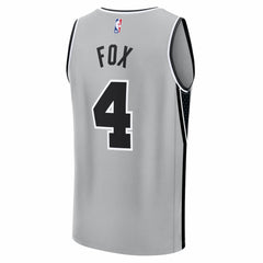De'Aaron Fox San Antonio Spurs Fast Break Jersey - Statement Edition - Silver on sale