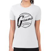 San Francisco Giants G-III 4Her by Carl Banks Women's Super-Slim Fit Lightweight Distressed Baseball Team T-Shirt White