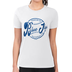 Toronto Blue Jays G-III 4Her by Carl Banks Women's Super-Slim Fit Lightweight Distressed Baseball Team T-Shirt White