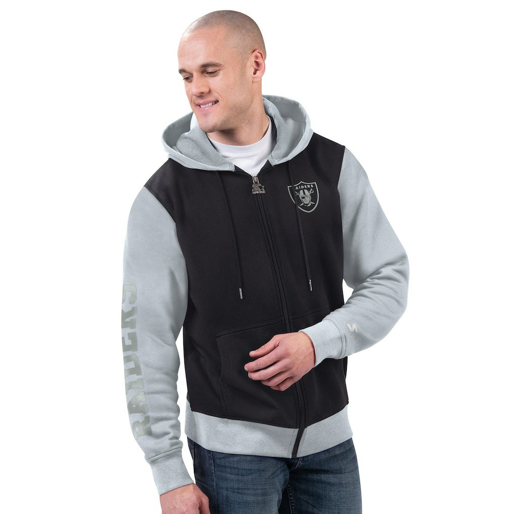 Las Vegas Raiders Starter Thursday Night Gridiron Full-Zip Hoodie - Black/Silver online