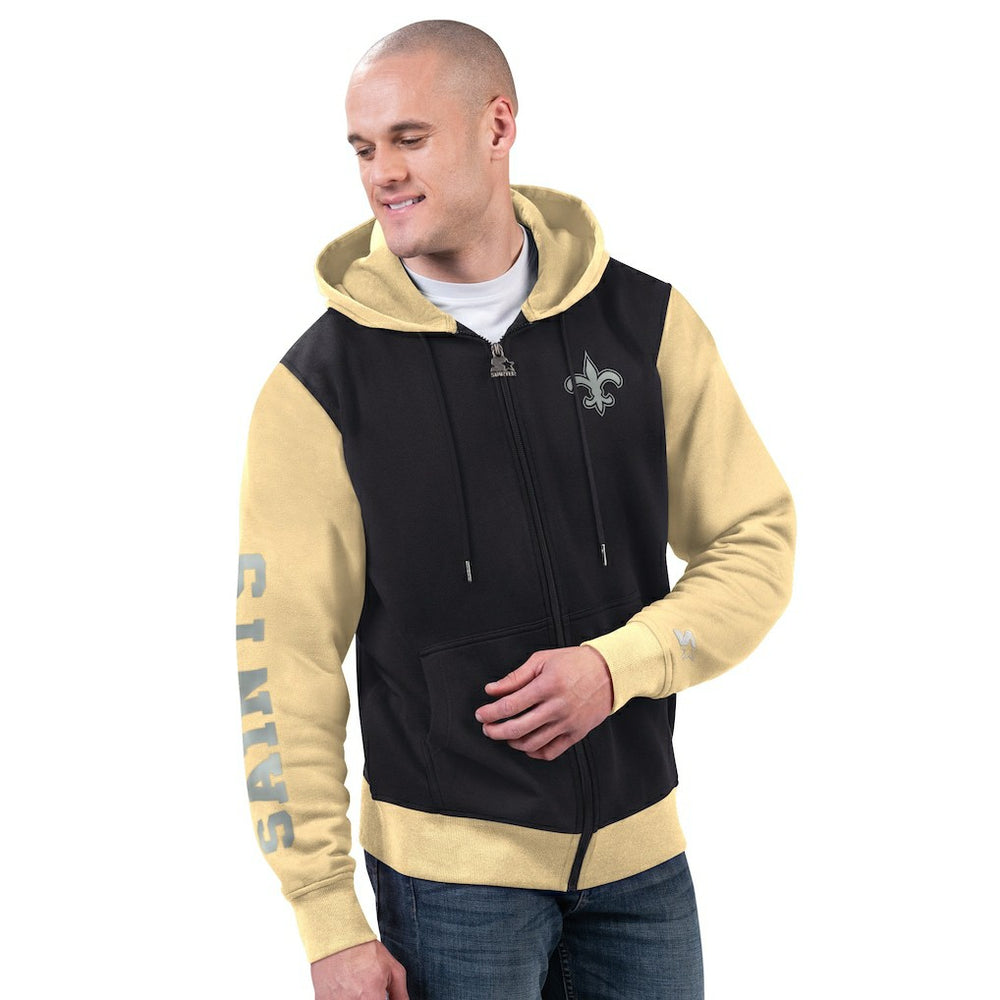 New Orleans Saints Starter Thursday Night Gridiron Full-Zip Hoodie - Black/Gold cheap
