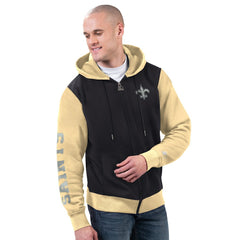 New Orleans Saints Starter Thursday Night Gridiron Full-Zip Hoodie - Black/Gold cheap