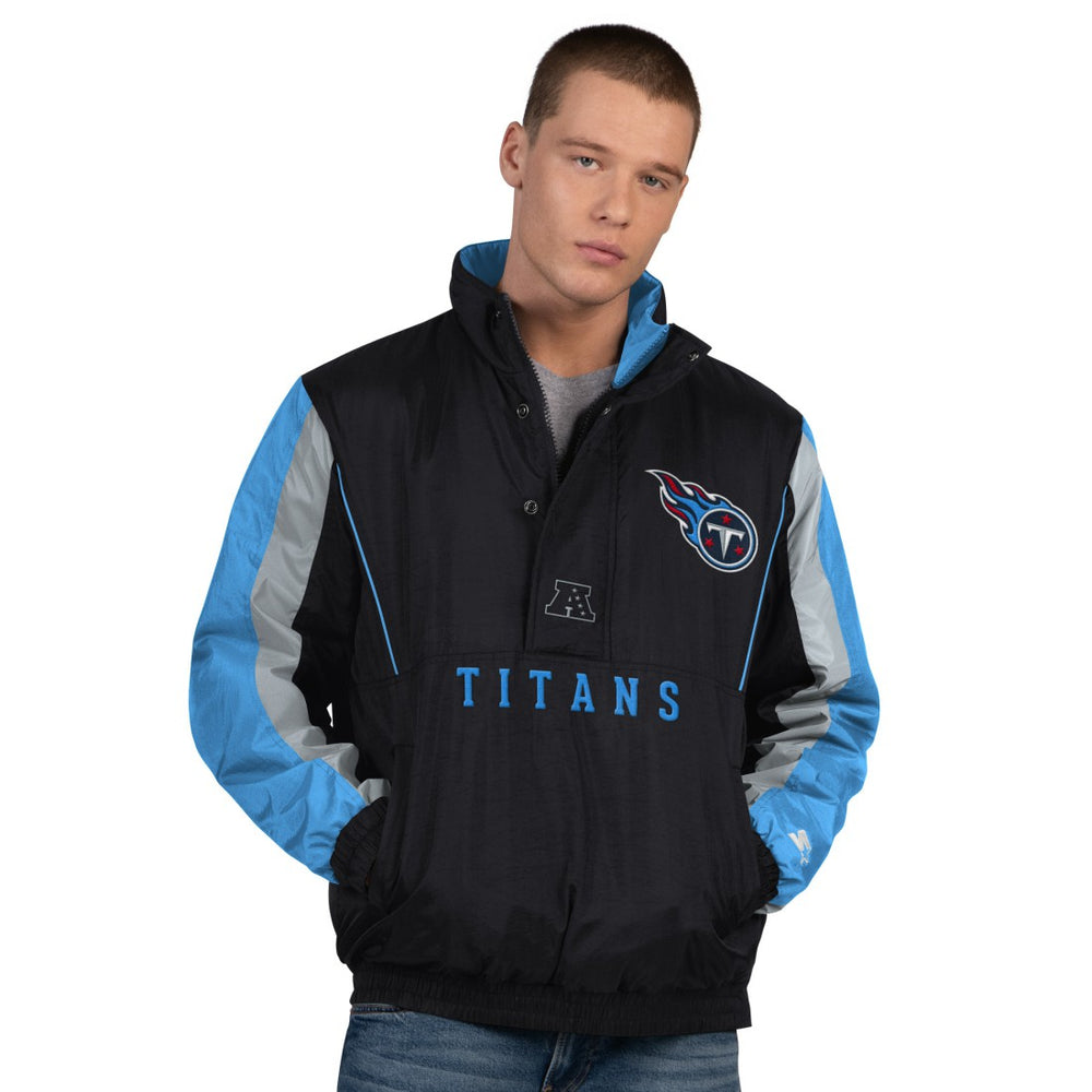 Tennessee Titans Starter Thursday Night Gridiron Half-Zip Jacket - Black sale