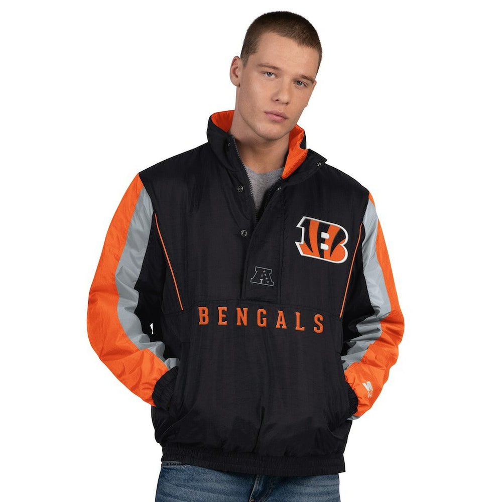 Cincinnati Bengals Starter Thursday Night Gridiron Half-Zip Jacket - Black discount